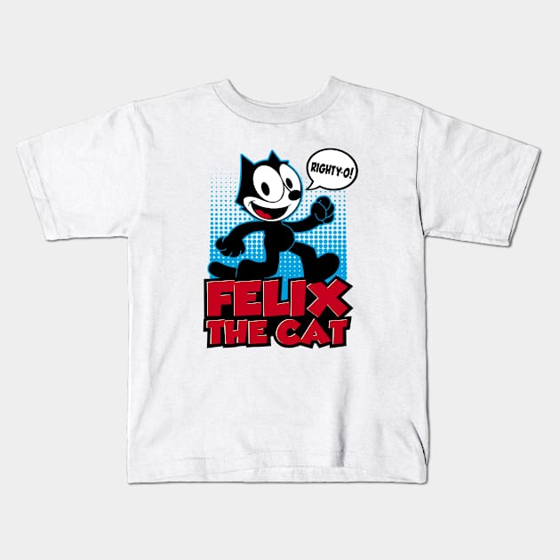 FELIX COARSE DOTS Kids T-Shirt by ROBZILLA